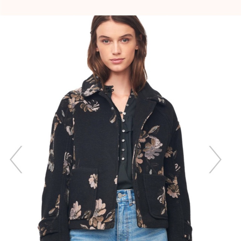 Rebecca Taylor NWT Cropped Floral Jacquard Jacket
